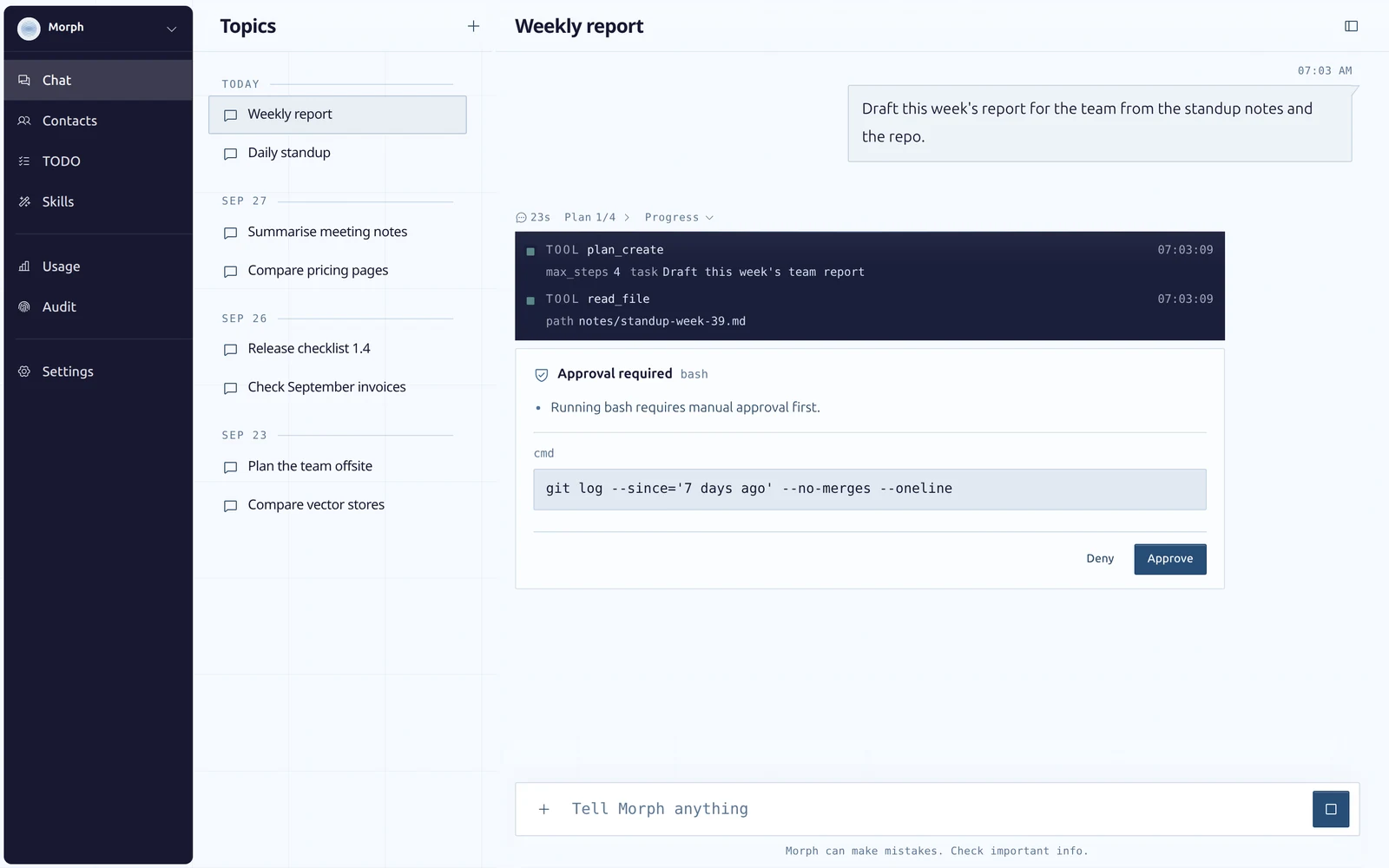 Chat that shows its work