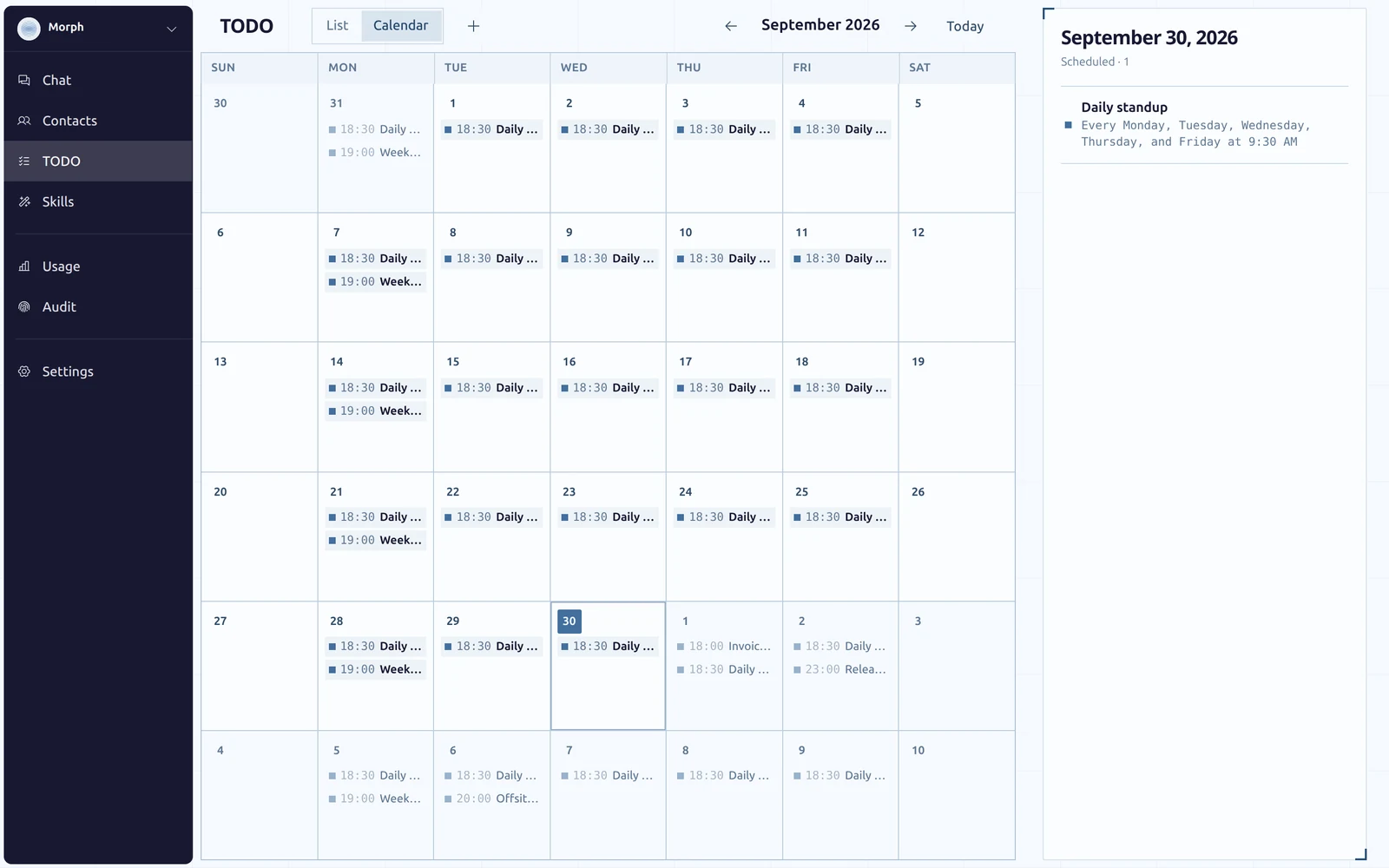 Work on a schedule